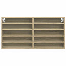 vitrineskab 100x8,5x50 cm konstrueret træ sonoma-eg