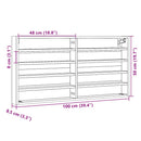 vitrineskab 100x8,5x50 cm konstrueret træ sonoma-eg