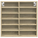 vitrineskab 60x8,5x58 cm konstrueret træ sonoma-eg