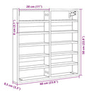 vitrineskab 60x8,5x58 cm konstrueret træ sonoma-eg
