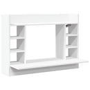 væghængt skrivebord 105x48x75 cm konstrueret træ hvid