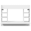 væghængt skrivebord 105x48x75 cm konstrueret træ hvid