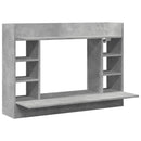 væghængt skrivebord 105x48x75 cm konstrueret træ betongrå