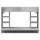 væghængt skrivebord 105x48x75 cm konstrueret træ betongrå