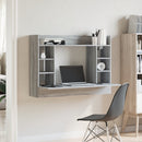 væghængt skrivebord 105x48x75 cm konstrueret træ grå sonoma-eg