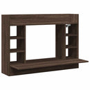 væghængt skrivebord 105x48x75 cm konstrueret træ brun egetræ