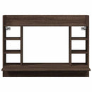 væghængt skrivebord 105x48x75 cm konstrueret træ brun egetræ