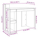 skrivebord 103,5x56,5x94 cm konstrueret træ hvid