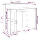 skrivebord 103,5x56,5x94 cm konstrueret træ sort