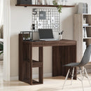 skrivebord 103,5x56,5x94 cm konstrueret træ brun egetræsfarve
