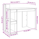 skrivebord 103,5x56,5x94 cm konstrueret træ brun egetræsfarve