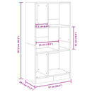 bogreol 57x28,5x107,5 cm konstrueret træ sonoma-eg