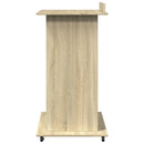 talerstol med hjul skuffe 55x55x107cm konstrueret træ sonoma eg