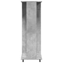 klædeskab med hjul 102x38x110 cm konstrueret træ betongrå