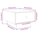 sofabord 60x45x31 cm konstrueret træ hvid