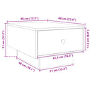 sofabord 60x45x31 cm konstrueret træ sort