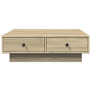 sofabord 90x90x28 cm konstrueret træ sonoma-eg
