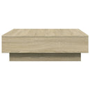 sofabord 90x90x28 cm konstrueret træ sonoma-eg