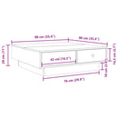 sofabord 90x90x28 cm konstrueret træ sonoma-eg