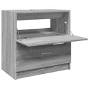 skab til håndvask 78x37x59 cm konstrueret træ grå sonoma-eg