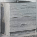 skab til håndvask 78x37x59 cm konstrueret træ grå sonoma-eg
