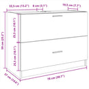 underskab til håndvask 78x37x59 cm konstrueret træ betongrå