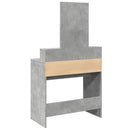 makeupbord med spejl 80x41x144,5 cm betongrå
