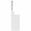 makeupbord med LED-lys 80x41x144,5 cm hvid