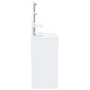 makeupbord med LED-lys 100x40x130 cm hvid
