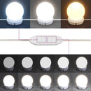 makeupbord med LED-lys 100x40x130 cm hvid
