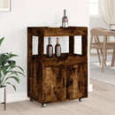 barvogn 60x39,5x89 cm konstrueret træ røget egetræsfarve