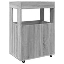 barvogn 60x39,5x89 cm konstrueret træ grå sonoma-eg