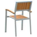 Staplestol 6 pcs Brun 56 x 57 x 87 cm Massivt Akacietræ