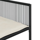 spisebordssæt til haven 9 dele med hynder polyrattan sort