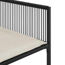 spisebordssæt til haven 5 dele med hynder polyrattan sort