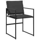 spisebordssæt til haven 5 dele med hynder textilene sort