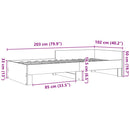 sengeramme 100x200 cm konstrueret træ hvid