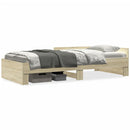 sengeramme 100x200 cm uden madras konstrueret træ sonoma-eg