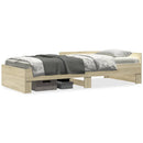 sengeramme 90x200 cm uden madras konstrueret træ sonoma-eg