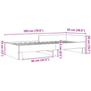 sengeramme 90x200 cm konstrueret træ betongrå