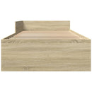 sengeramme 75x190 cm uden madras konstrueret træ sonoma-eg