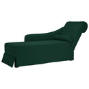 chaiselong med bolster og højre armlæn Mørkegrønt fløjl