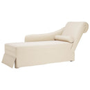 chaiselong med bolster og højre armlæn hør