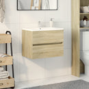 vaskeskab 60x38,5x45 cm konstrueret træ sonoma-eg