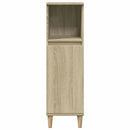 badeværelsesskab 30x30x100 cm konstrueret træ sonoma-eg