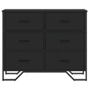 kommode 91x35,5x74,5 cm konstrueret træ sort