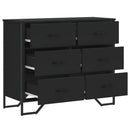 kommode 91x35,5x74,5 cm konstrueret træ sort
