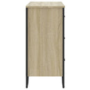 kommode 91x35,5x74,5 cm konstrueret træ sonoma-eg
