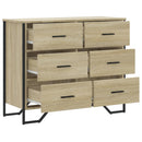 kommode 91x35,5x74,5 cm konstrueret træ sonoma-eg