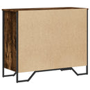 kommode 91x35,5x74,5 cm konstrueret træ røget egetræsfarve